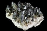 Dark Smoky Quartz Crystal Cluster - Brazil #108316-4